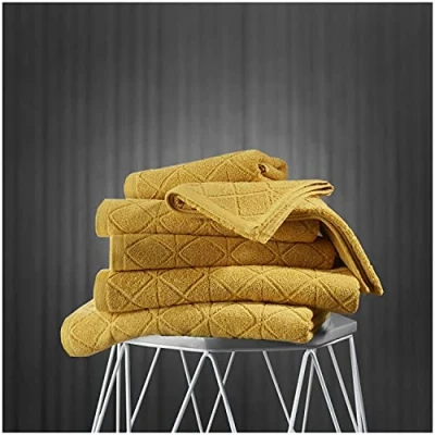 Image of GC GAVENO CAVAILIA 2 Pack Hand Towels Egyptian Cotton Sets 600 GSM Hotel Towel Set Ochre Gym Spa Saloon Bathroom 50X80