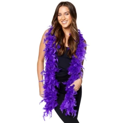 Image of Feather Boa Deluxe Purple