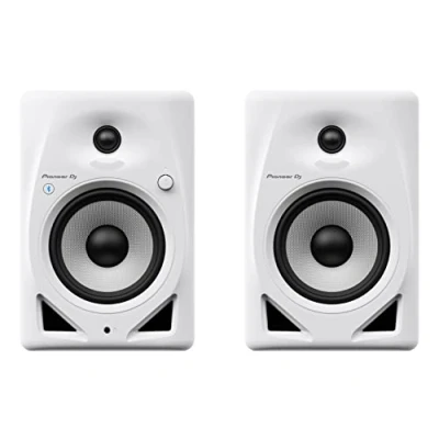 Image of Pioneer DJ DM 50D BT 5 desktop monitor system with Bluetooth functionality (White) (DM W)