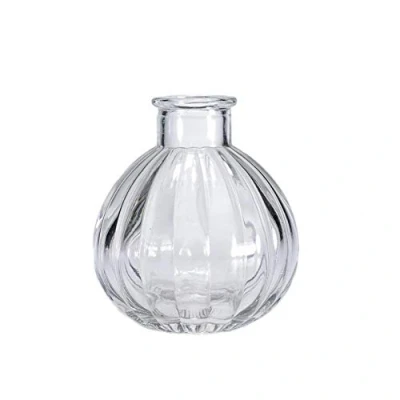 Image of 1Pcs Empty Clear Glass Diffuser Bottle Aromatherapy Jar Container Decorative Vase Fragrance Accessories Use for DIY Replacement Reed Sets Essential Oils Craft Decor