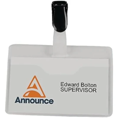 Image of Announce Visitor Name Badge 60x90mm (Pack of 25)
