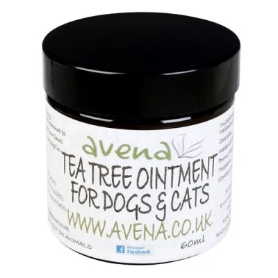 Image of avena Dog &amp; Cat Natural Tea Tree Ointment Cream Help relief from itching, peeling skin, bites insect repellent 120ml