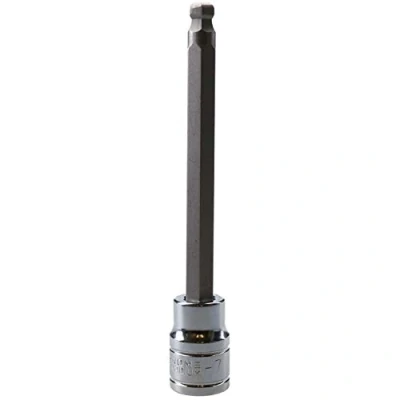 Image of 7mm 3/8 “ Drive Long Ball Ended Hex Allen Key Socket Bit 85mm Deep Reach CR V