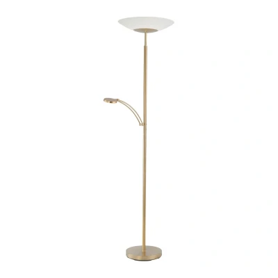 Image of Paul Neuhaus LED floor lamp Alfred, brass coloured, dimmable