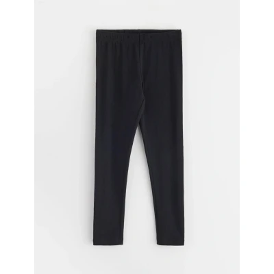 Image of Lindex Solid Unisex Leggings Trousers for kids, Size: 9 10y, Black