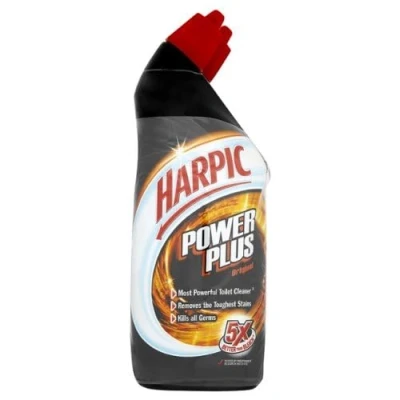 Image of Harpic Powerplus toilet Cleaning Gel, Original Scent, Pack 2 x 750 ml, Removes Limescale, Kills 99.9% of Bacteria, Powerful Deep Clean Cleaner, freshener