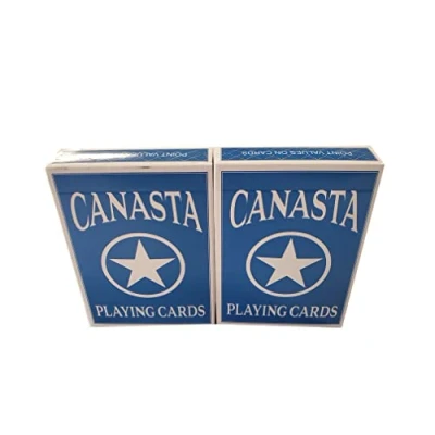 Image of Merz67 LLC 2 Deck Canasta Playing Cards Set w/Points, Blue Back