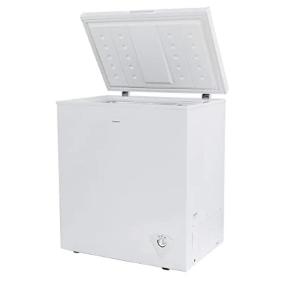Image of Statesman CHF150 Chest Freezer, 150 Litre, 85 cm Wide, 1x Freezer Basket, Adjustable Feet, Suitable for Outbuildings and Garages, temperatures Down to 15ºC, White [Energy Class F+]