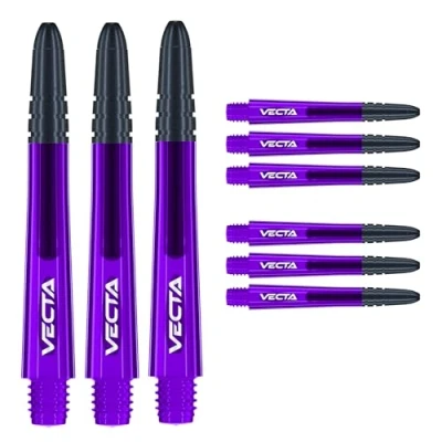 Image of WINMAU Dart Shaft Vecta Polycarbonate Stems 1 Set per pack (3 Darts Shafts in total) Professional Accessories Purple and Black Medium