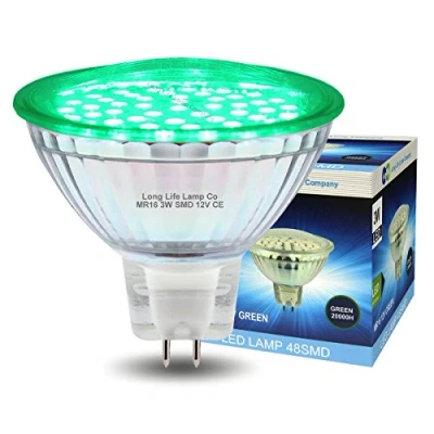 Image of 12v LED MR16 Green 3w Low Voltage Spot Light Bulb GU5.3
