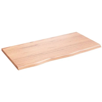 Image of vidaXL Table Top Light Brown 80x40x2 cm Treated Solid Wood Oak