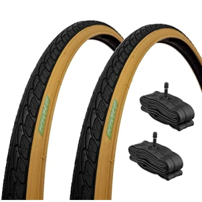 Image of 2 COVERS BLACK PARA 700 X 35 C + ROOMS AMERICA TYRE 28 1 5/8 3/8 CITYBIKE STREET TREKKING BIKE