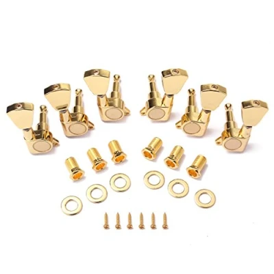 Image of Alnicov 6PCS 3L 3R Guitar String Tuning Pegs Sealed Machine Heads Tuners Kit Gear Ratio of 1:18 for Gibson Les Paul Electric Acoustic Guitars
