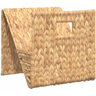 Image of vidaXL Magazine Holder 31x31x31 cm Water Hyacinth