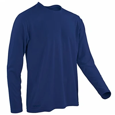 Image of Spiro quick dry long sleeve t shirt Navy L