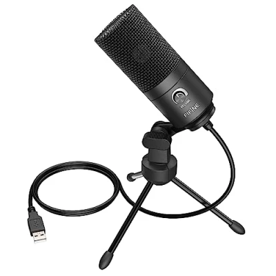 Image of FIFINE USB Microphone for PC, Condenser Microphones Recording Professional Studio, Computer Podcasts, Voice Voice, Over, Streaming and Video