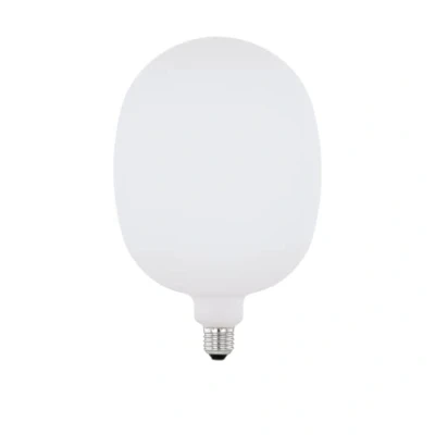 Image of EGLO Dimmable E27 LED light bulb Big Size, extra large oval Edison lamp, 4.5 watt (equivalent to 40 watt), 470 lumen, warm white glow, 2700 Kelvin, opal, E170, Ø 6.7&quot;