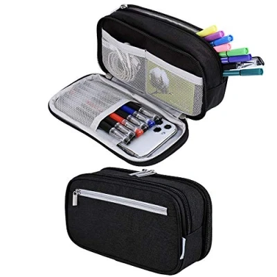Image of Chelory Pencil Case Large Capacity Cases Big Storage Bag Pen Pouch Holder Stationary Office Organizer for Boys Girls Teens Students School Supplies Makeup Adults, Black