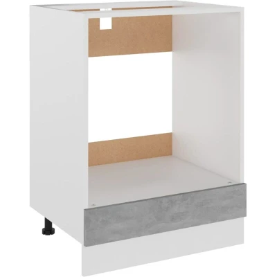 Image of vidaXL Oven Cabinet Lyon Concrete Grey 60x46x81.5 cm Engineered Wood