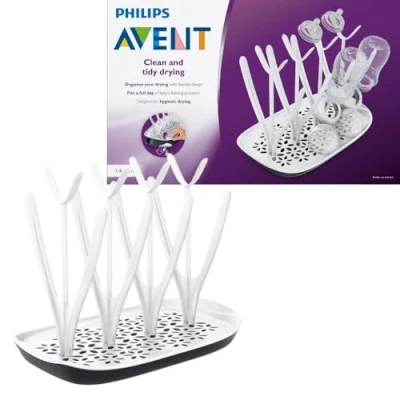 Image of Philips Avent Drying Rack with Detachable Drip Tray for Clean, Tidy (Model ‎SCF149/00)