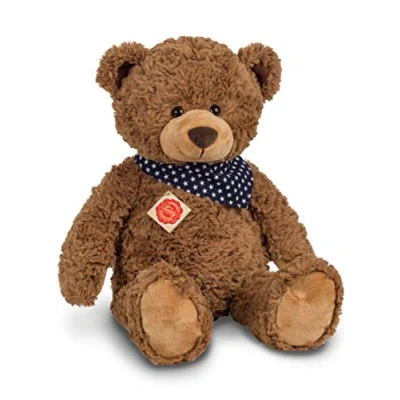 Image of Teddy Hermann 91363 Bear 18,9&quot;/48 cm With Star Scarf, Soft Toy, Plush Toy