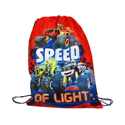 Image of simpa Junior Drawstring Character Gym Trainer Shoe Bag Blaze &amp; The Monster Machines
