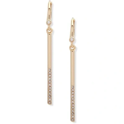 Image of DKNY HALF PAVE BAR Slider Earrings goldcoloured, Women&#039;s, Size: One Size, Gold coloured