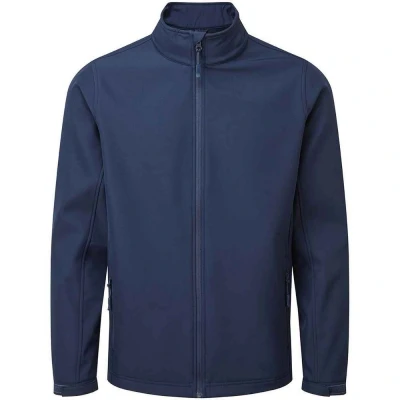 Image of Premier Mens Recycled Wind Resistant Soft Shell Jacket (Navy) Size Large