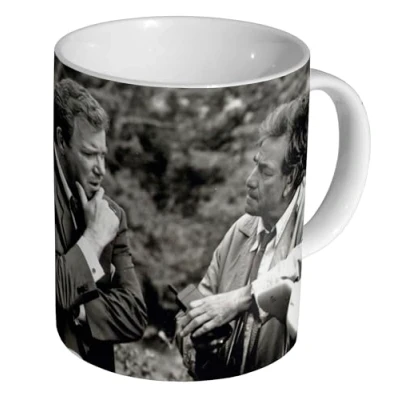 Image of Green Listing LTD Columbo Peter Falk and William Shatner New Mug Bike Ceramic 11oz Tea Coffee Mug/Cup