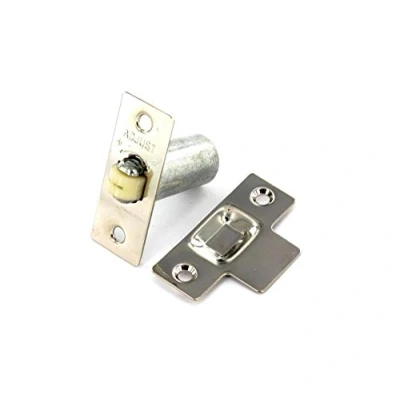 Image of Nickel Adjustable Roller Catch with Strike Plate