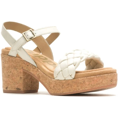 Image of Hush Puppies Women&#039;s Poppy Quarter Strap Sandal, White, 3 UK