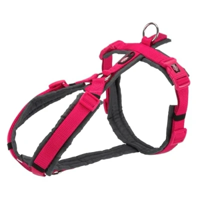 Image of TRIXIE Premium Trekking Harness, S: 36 44 cm/15 mm, Fuchsia/Graphite