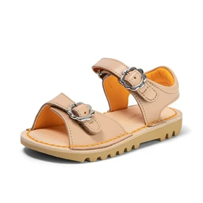 Image of Kickers Infant Girl&#039;s Kick Flower Sandal, Beige, 11 UK Child