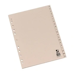 Image of Q Connect 20 Part A Z Index Multi Punched Buff A4 Manilla Ref KF26011