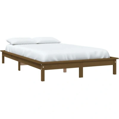 Image of vidaXL Bed Frame without Mattress Honey Brown Super King Size Solid Wood