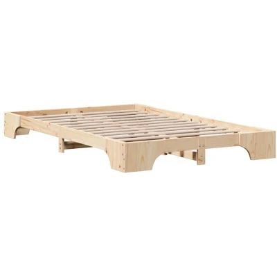 Image of vidaXL Bed Frame Natural Solid Pine wood 120 x 200 cm Durable