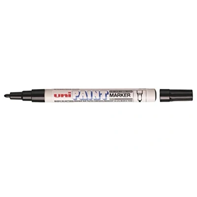Image of Uni Ball Paint Marker Bullet Tip Fine Point PX21 Line Width 0.8 1.2mm Black Ref 9001952 [Pack 12]