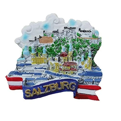 Image of Salzburg Austria 3D Fridge Magnet Travel Souvenir Gift，Home &amp; Kitchen Decoration Magnetic Sticker, Refrigerator Collection