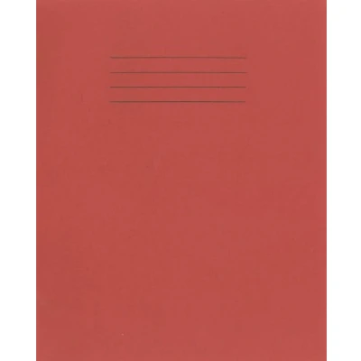 Image of Rhino 8 x 6.5 Exercise Books, 32 Page/Top Half Blank &amp; Bottom 15mm Lined Paper Notebook, 10 Pack, Writing Book, Office School Stationery Supplies, Red