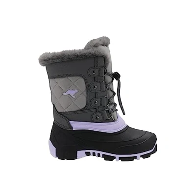 Image of KangaROOS Women&#039;s Kanga Bean Care Snow Boot, Steel Grey Lavender, 5 UK