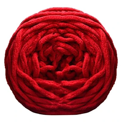 Image of Gemini_mall® 100% Acrylic Soft Thick Chunky Yarn Knitting Yarns Wool 100g, Dark Red