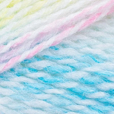 Image of James Brett Baby Marble DK Knitting Yarn Soft Double Knit Wool 100g Ball (Pink Blue &amp; Lemon Mix BM2)