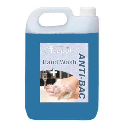 Image of Teepol Anti Bac Hand Wash Luxury Liquid Soap Lightly Scented Antibacterial Handwash Effective Germ Killing Soft on Skin, 5 Litre