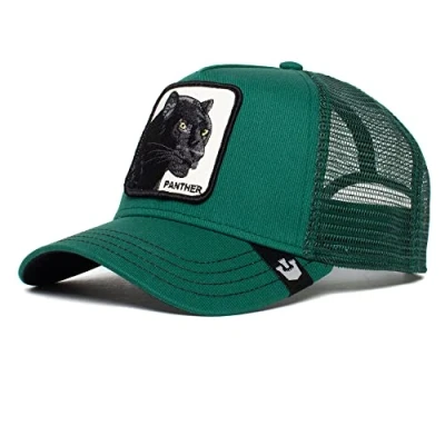 Image of Goorin Bros. The Farm Unisex Original Adjustable Snapback Trucker Cap, Green (The Panther), One Size