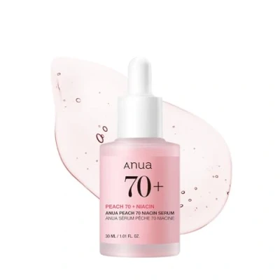 Image of ANUA Peach 70 Niacinamide Serum 30ml / brightening hydrating face serum/daily clean beauty (1.01 fl. oz.)