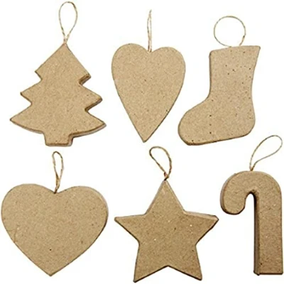 Image of Creativ 100263 Christmas Ornaments, Brown, 7/8 cm
