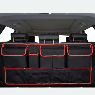 Image of MOIKOTLR Car Boot Organiser, for Suzuki Swift 2017 2021 2022 2024 Waterproof Super Capacity with Enhanced Magic Stick Collapsible Multi Compartment,Hanging Organizer