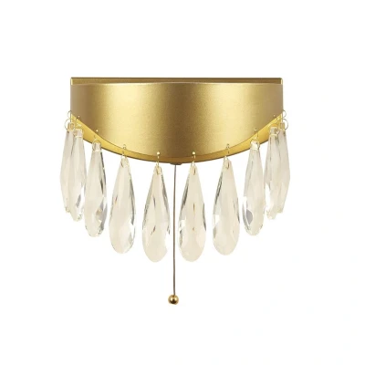 Image of Jewel LED Wall Light, Gold, Crystal 4000K