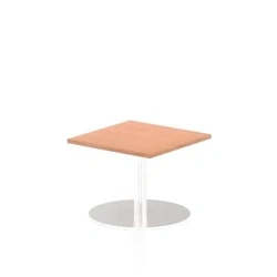 Image of Italia 600mm Poseur Square Table Beech Top 475mm High Leg