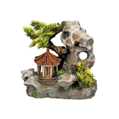Image of Nobby Temple On Cliff Aquarium Ornaments, 19 x 13 17.2 cm